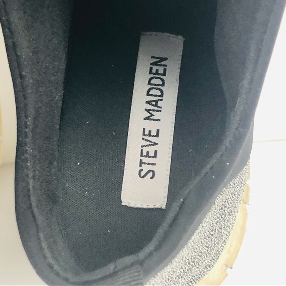 Steve Madden Shoes | Steve Madden Iman Silverblack Slip‎ On sneakers Size 9 - Picture 7 of 10